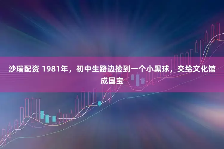 沙瑞配资 1981年，初中生路边捡到一个小黑球，交给文化馆成国宝